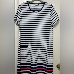 NWOT Cabana Life by Talbots Women's Nautical Striped swim coverup/dress